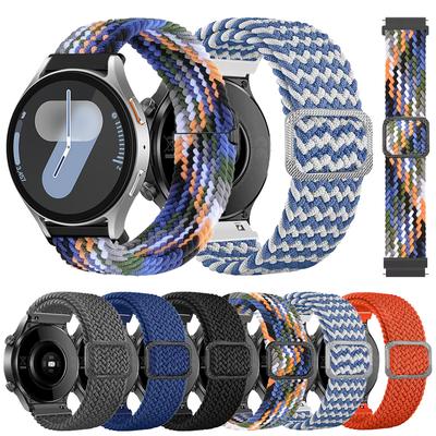 20mm 22mm Nylon Strap For Samsung Galaxy Watch 7 6 5 Pro 40mm 44mm Bracelet Galaxy Watch 6 4 Classic 47/43/42/46mm Braided Band