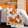 Gemütliche kleine Fuchs Flanell-Kuscheldecke - Weich, Leicht & Warm für Alle Jahreszeiten - Perfekt für Bett, Sofa, Büro, Camping