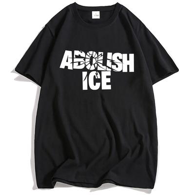T-shirts Imprimés Lettres 'America Abolish Ice' Été Hommes Femmes Amples Col Rond T-shirts Décontractés Unisexe Streetwear Manches Courtes T-shirts Homme