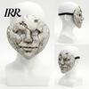 Masque d'Horreur Style Rétro Ancien Masque de Visage Fissuré pour Halloween, Mousse Respirante Légère Trous pour les Yeux Sinistres avec Sangle Réglable Accessoires Effrayants, pour