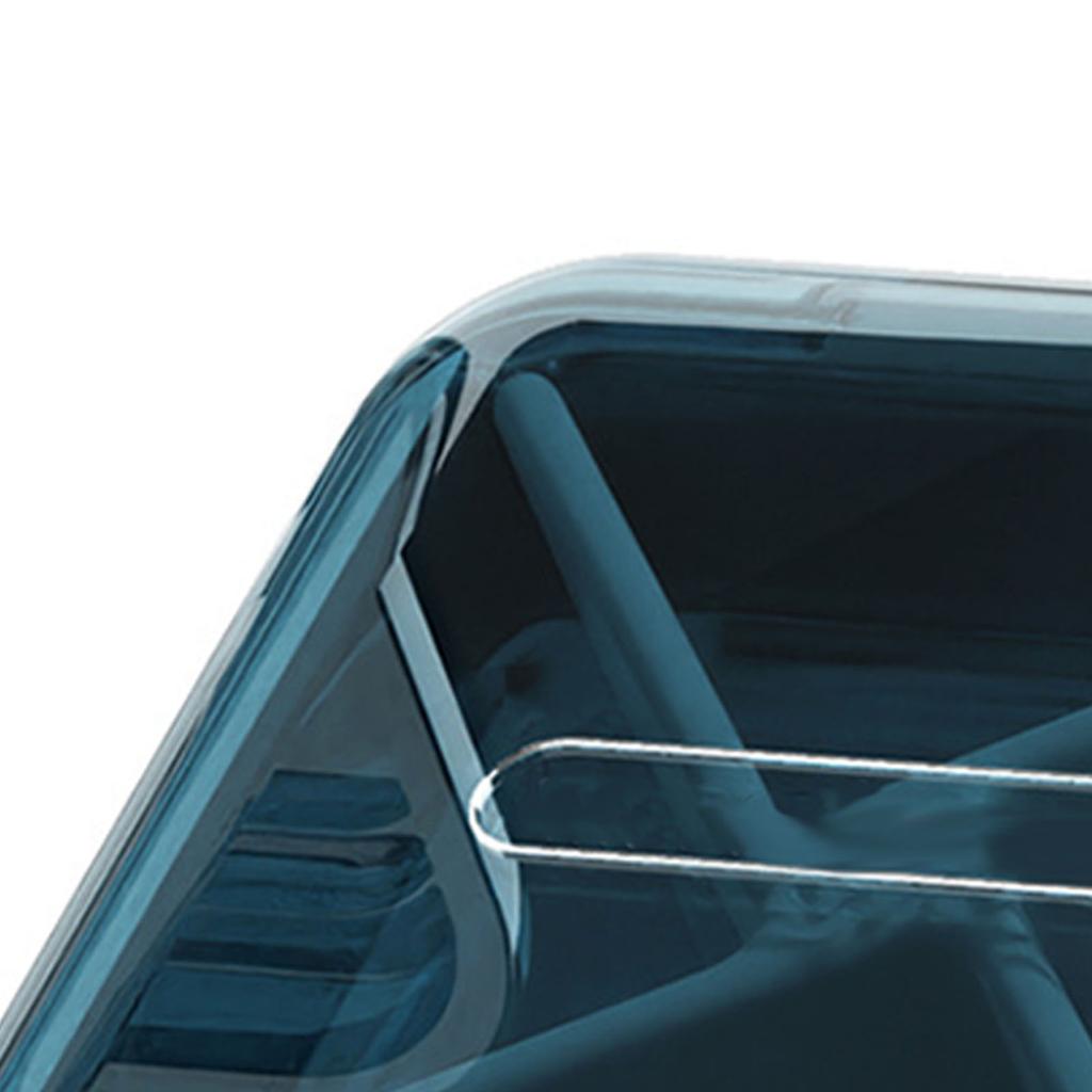 Tragbarer Medikamenten-L-Koffer Silikon Edelstahl Hohe Dichte Reise-Medikamentenkoffer für Vitamin Medikament Blau