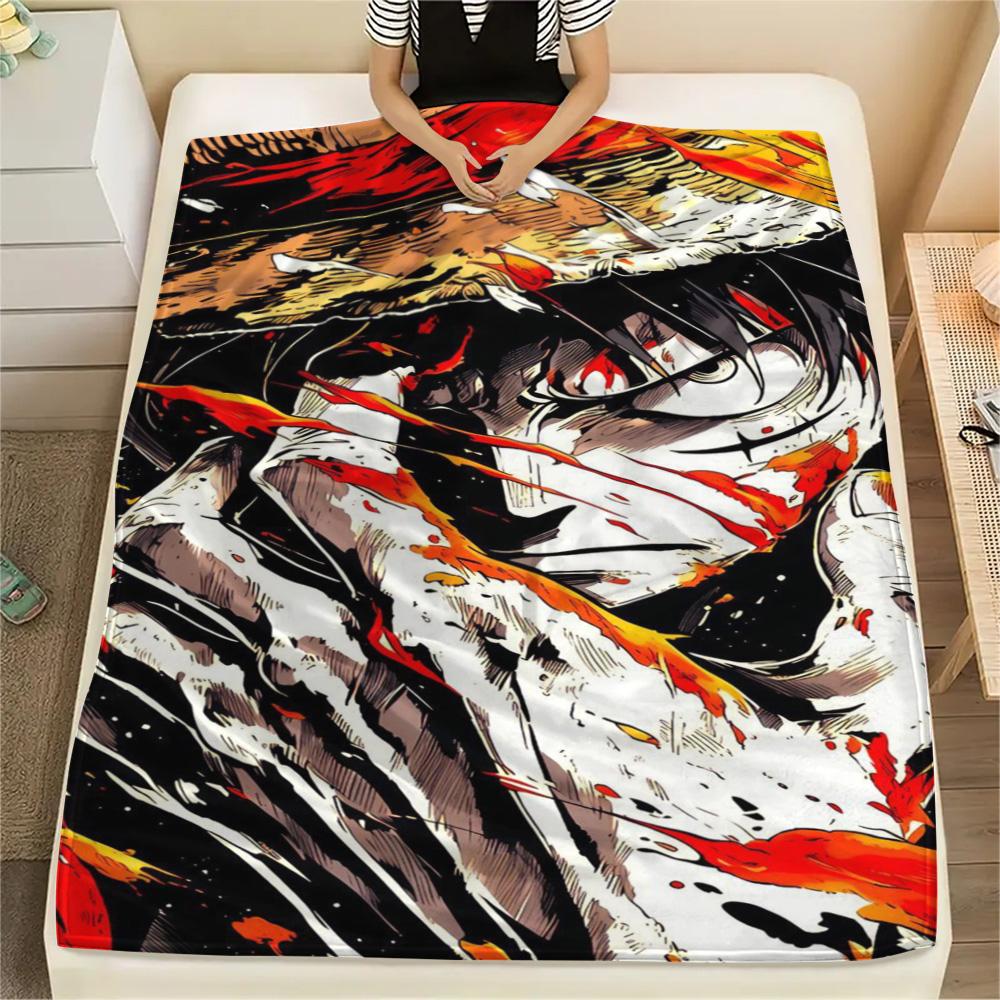 Luffy Cozy Rest Flannel Blanket, Fashion Printed Cover for Daily Household, Outdoor Picnic and Short Travel.-TING