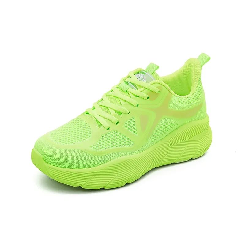 

Fashion 2025New Men Sneakers Light Breathable Casual Shoes for Men Tennis Training Shoes Fashion Couple Sport Running Shoe Zapatos Mujer 35 зелёный