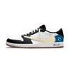 X Travis Scott Air Jordan 1 Travis Scott X Collaboration 7.0 Low Top Vintage Basketball Shoes Unisex Blue DZ4137-700(Team1677-)