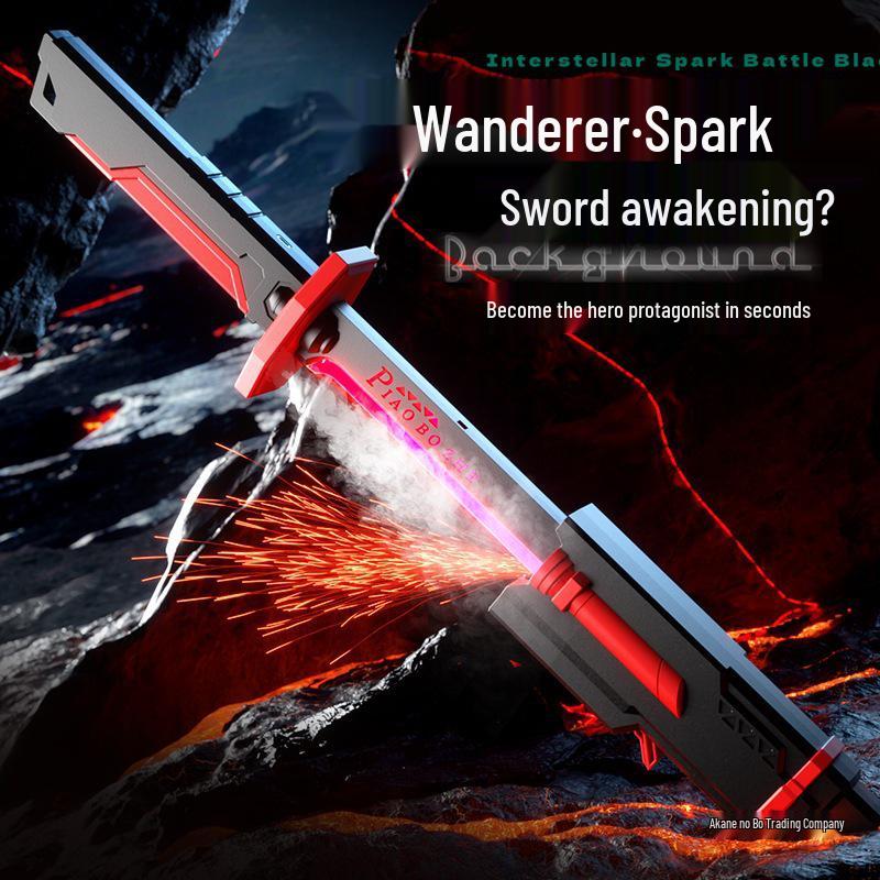 Douyin LED Samurai Sword Toy - Flashing Laser Blade for Kids