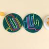 Round Silicone Sensory Activity Board Double Sided Stress Relief Sensory Board with Strings Boys Girls Silent Fidget Toy Party Favors