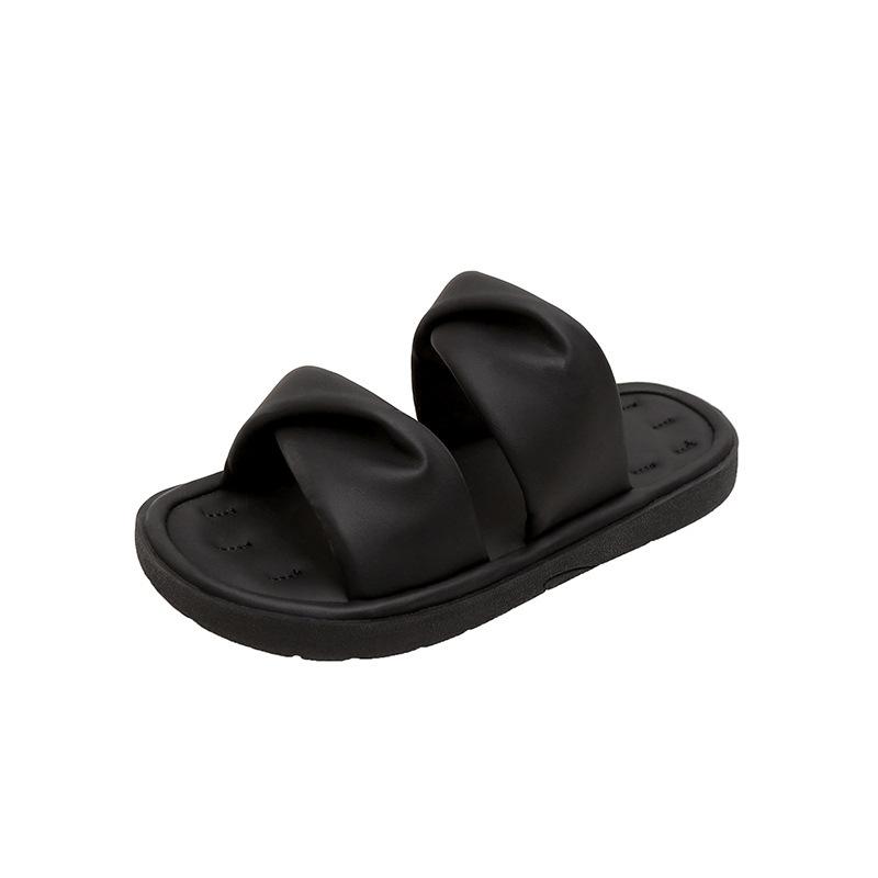 

Yuanlitong шлепанцы на толстой подошве с ощущением, что наступаешь в дерьмо, женские, высококлассные, повседневные, крутые, удобные сандалии с морщинками, женские 40 чёрный