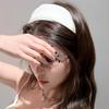 Women's 2025 White Pleated Wide Headband: Volumizing Sports & Summer Hair Accessory