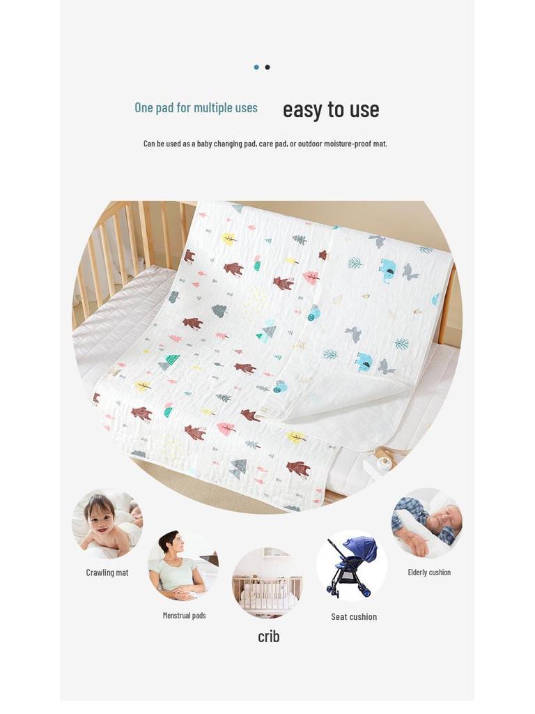 Breathable Waterproof Washable Cotton Baby Diaper Pad - Leak-Proof Protection for Newborns