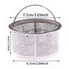 1PC/2PCS Stainless Steel Kitchen Sink Strainer with Handle Sink Vegetable Garbage Residue Strainer Basket