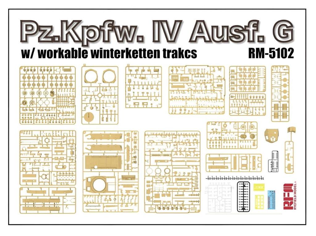 Ryefield Models Scale Panzer IV G Winterketten Plastic Model RFM5102 1/35 Ausf.