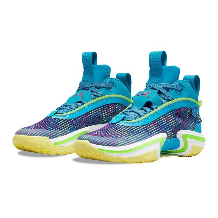 Luka Doncic X Air Jordan 36 GS Laser Blue Kids Sneakers Pink-Prime Black DN6155-430