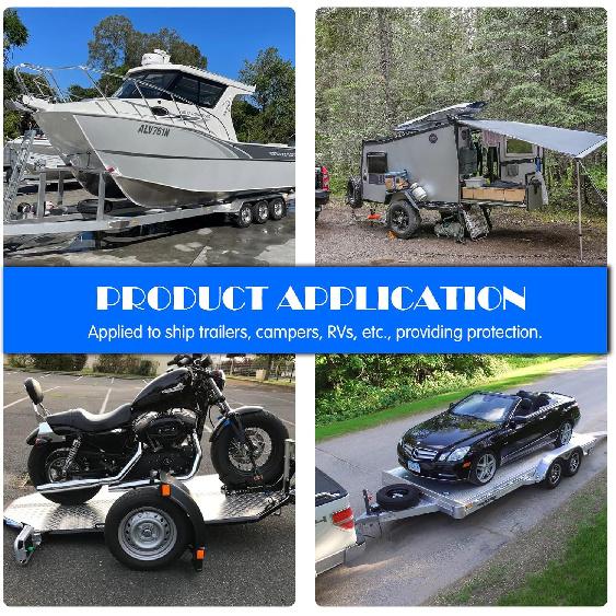 1.98" Trailer Hub Caps (4PCS) With Rubber Plugs & Tallation Tool Snug-Fit, Rust-Resistant Bearing Dust Caps For 2000-3500 Lb Axles Protects Trailer