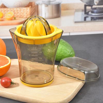 1 peça espremedor de limão manual espremedor de frutas cítricas com copo medidor 600ml e tampa espremedor de limão espremedor de limão barra de ferramentas
