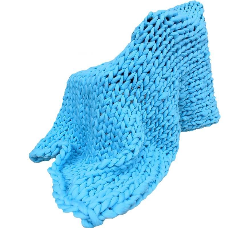 Bearaby Weaving Ultra Coarse Blanket With Solid Color Design For Household Daily