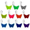 Pack of 10 Reflective Butterfly Keychian Charm Pendant for Vehicle Safe Sturdy Night Visibility Hanging Accessories