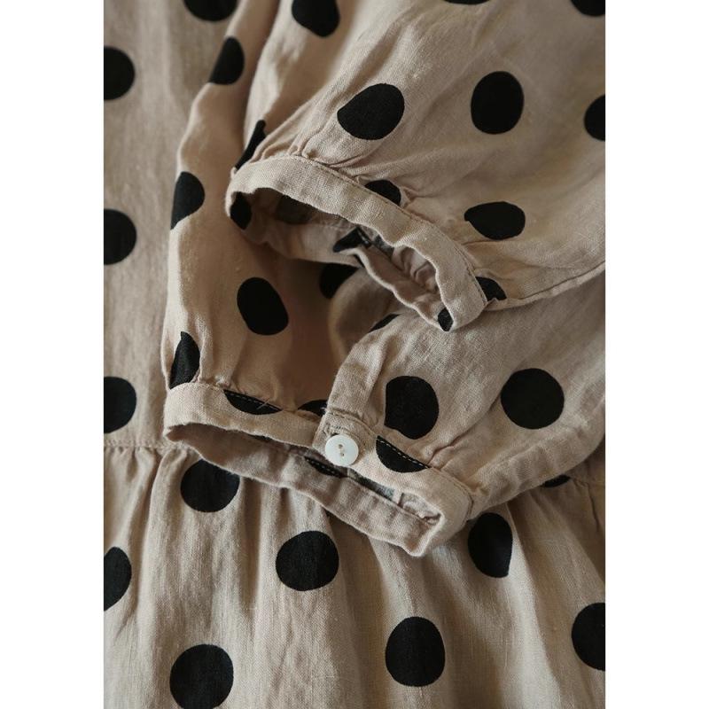 2026 Autumn/Winter Artistic A-line Skirt with Pockets and 3/4 Sleeves
