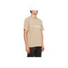 Stone Island Logo Print Loose Fit Drop Shoulder Short Sleeve T-Shirt Men Tops Beige 811521079-V0094