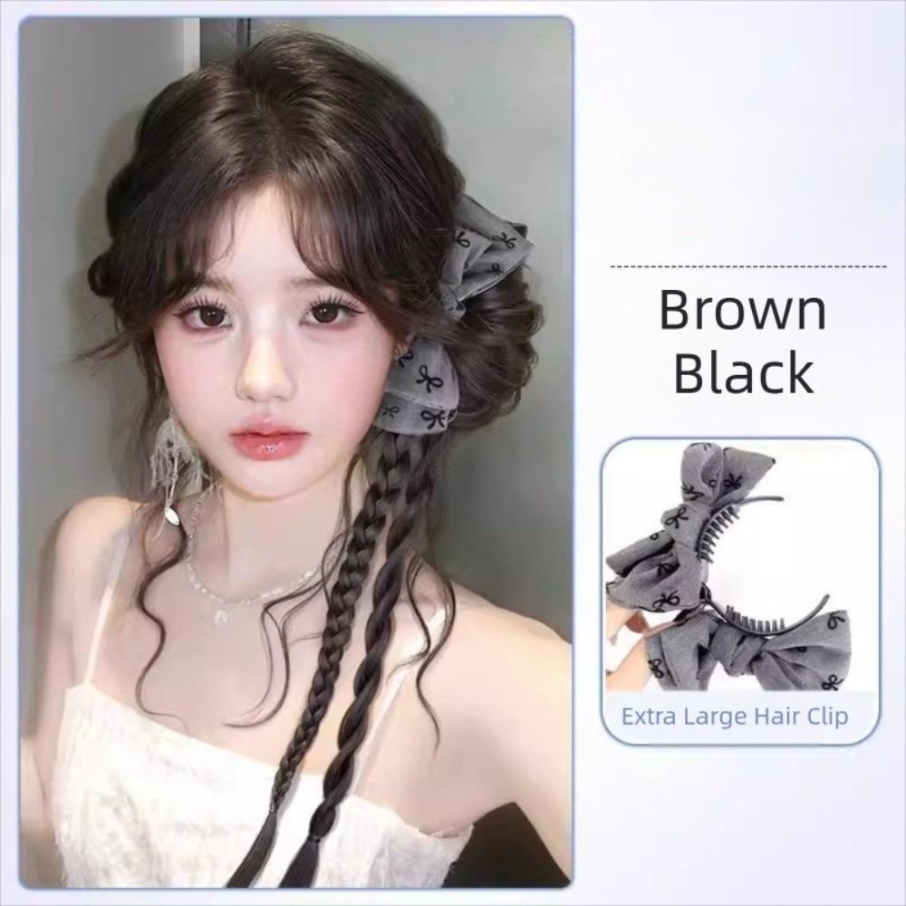 Synthetische Twist Boxzopf Haare Haarverlängerungen Blumen Dutt Kopf Frauen