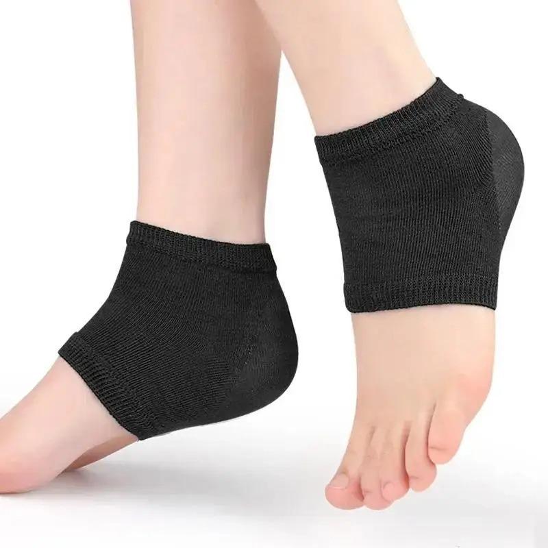 Heel ProtectorsGel Heel Anti Cracked Feet Half Size Socks Unisex Foot Care Pads 2Pcs Soft Breathable Cushion for Daily Walking