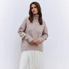 094 European & American High Neck Sweater: Women's Loose Knit for Autumn/Winter