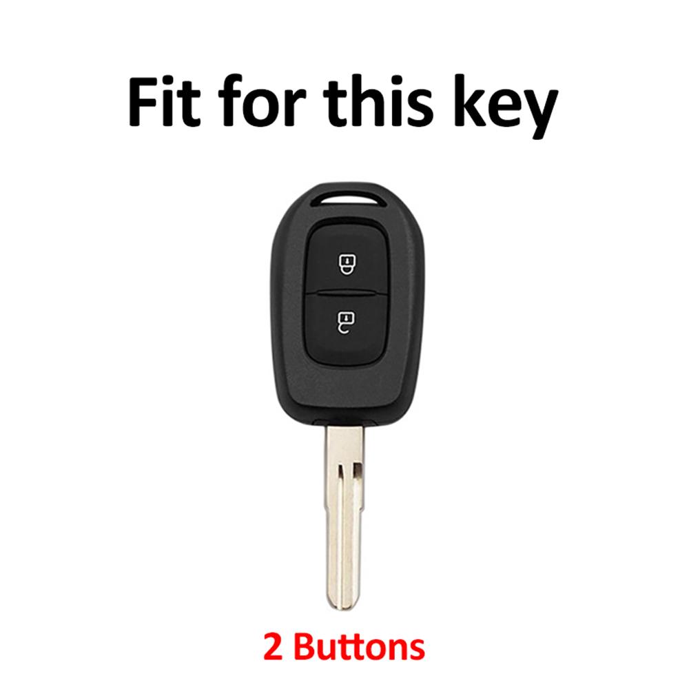 2 Buttons Keyless for Renault Scenic Master Duster Dacia Megane Dokker Logan Laguna TPU Car Key Case Shell Fob Cover Protector