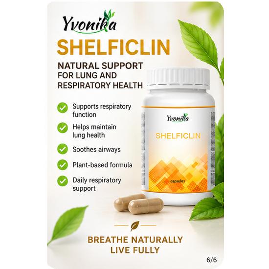 Yvonika ShelfiClin – Natural Support for Lung and Respiratory Health, 60 Capsules