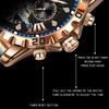 BINBOND Fashion Tourbillon Automatic Watch Men Luxury Skeleton Mechanical Wristwatch Stainless Steel Wristwatches