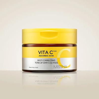 [Missha] Vita C Plus Spot C Tone-up Ampoule Pad 210g / 80 Sheets