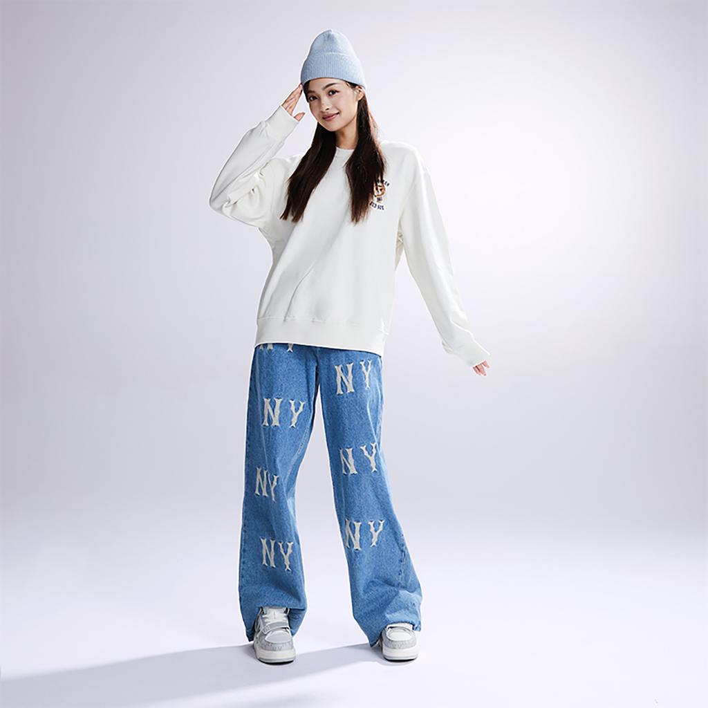 New MLB Sweatshirts Unisex Ivory White 3AMTE0134-43CRD