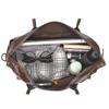 Jiameida Men's Retro Leather Travel Bag - Splash-Proof Handbag and Messenger Bag