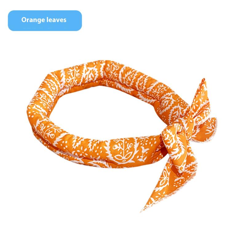 

Летний охлаждающий шарф для домашних животных с ледяными бусинами, многоразовый охлаждающий шарф для собак и кошек, для прогулок на свежем воздухе, долговечный охлаждающий шарф