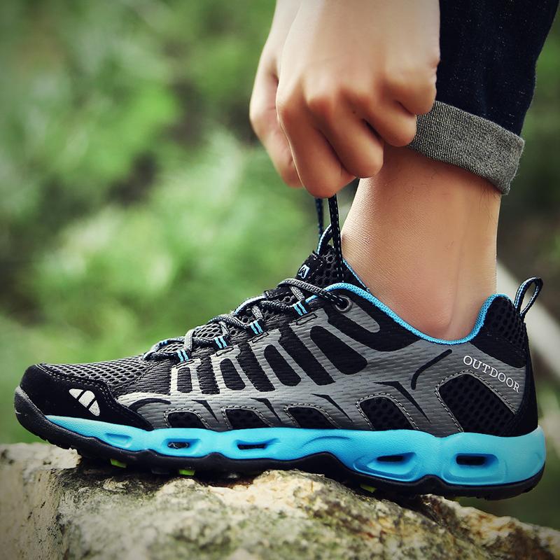 Men's Casual Shoes Male Summer Shoes Mesh Breathable Men's Outdoor Sneakers Rubber Sole Men's Hiking Shoes