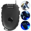 Motorcycle Steel Cable Code Lock Suitcase Car Sled Telescopic Wire Rope Lock Cycling Helmet Code Wheel Password Lock Anti-Theft