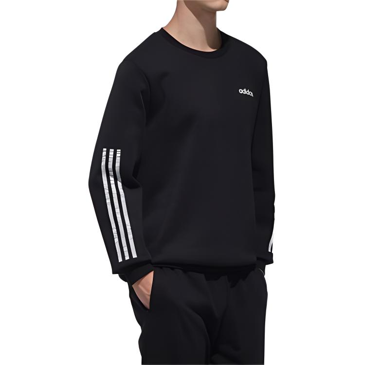 adidas Neo Crew Neck Sweatshirt Men Tops Black DZ7693
