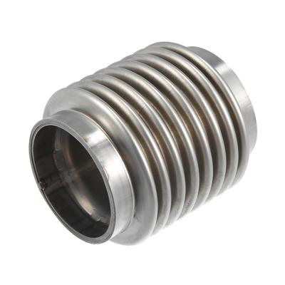 Ein ABSOPRO Auto-Auspuff-Flexrohr 50,8 x 82 mm Auspuff-Flex-Verbindungsrohr Faltenbalg Universal für Auto Langlebig Edelstahl Silberfarben