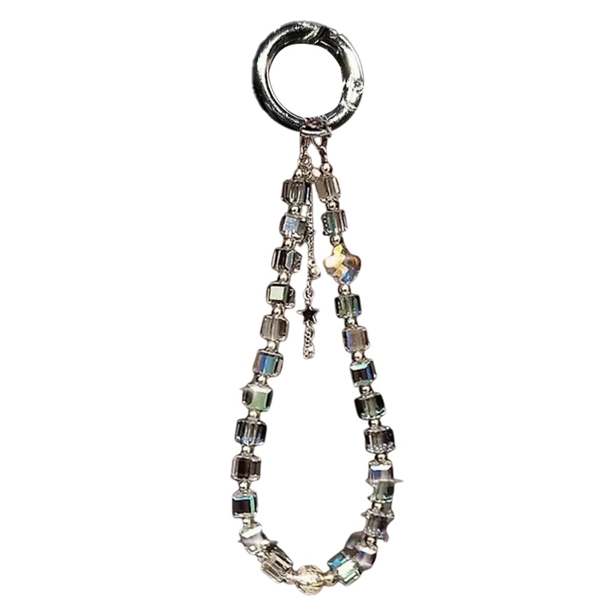 

Glitter Bling Crystal Beads Phone Strap Charm Pendant Bracelet Accessories Bag For Women Girl