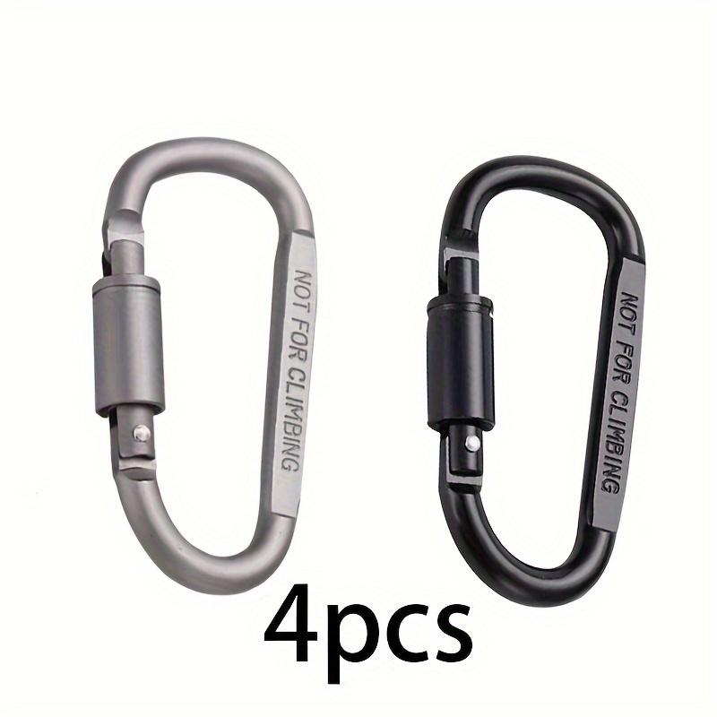 2pcs/ 4pcs D-type Carabiner, Durable Locking Clip, Heavy Metal Buckle for Outdoor Camping, Hiking