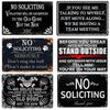 No Soliciting Funny Metal Sign for House Office Shop Decor Please Do Not Knock Or Ring Doorbell Warning Sign Halloween Decor