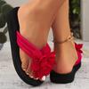 Fingered Flip Flops, Women's, Plus Size, Floral, Flat Bottomed Slippers, Sandals, Summer New Styles, Couple Sandals