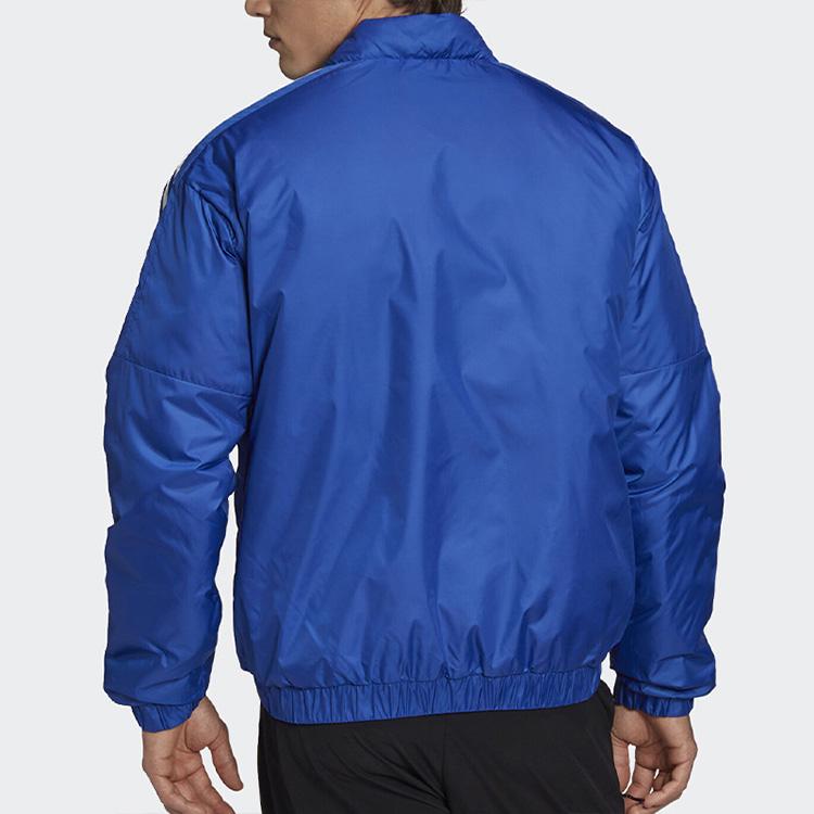 Adidas Essential Insulated Bomber Jacket Outdoor Casual Sports Cotton Coat Winter Men Jackets Royal-Blue GH4579