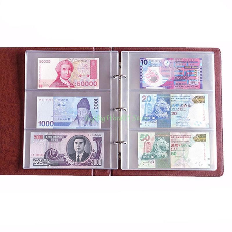 24TE Album Page Pocket Currency for Protect Bag Loose Money Banknote Album