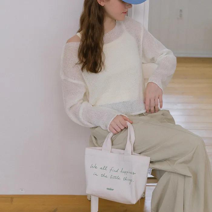 ouior little things bag_natural green