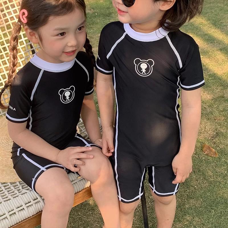 Boys' and Girls' Quick-Dry Sunscreen One-Piece Swimsuit 2025 - Professional Training Swimwear for Kids