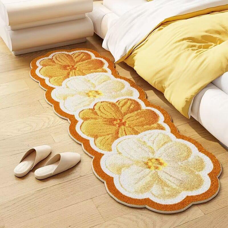 Cross-border Flower Imitation Cashmere Rug for Home, Living Room, Sofa, Bedroom, and Bedside