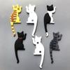 Japanese Cat Cartoon Design Tail Hook Creative Home Decor Fridge Magnet Refrigerator Decoration Gift For Kitchen Sticker Poster