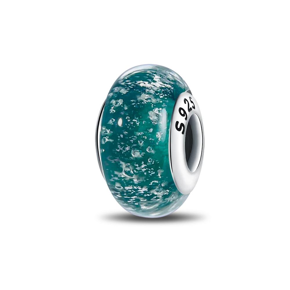 Copper Plated Original Charms Colorful Night Light Beads Fit Bracelet Women'S Jewelry Gift