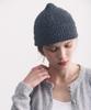 Tobaseu Pigtail Cotton Beanie (Charcoal)
