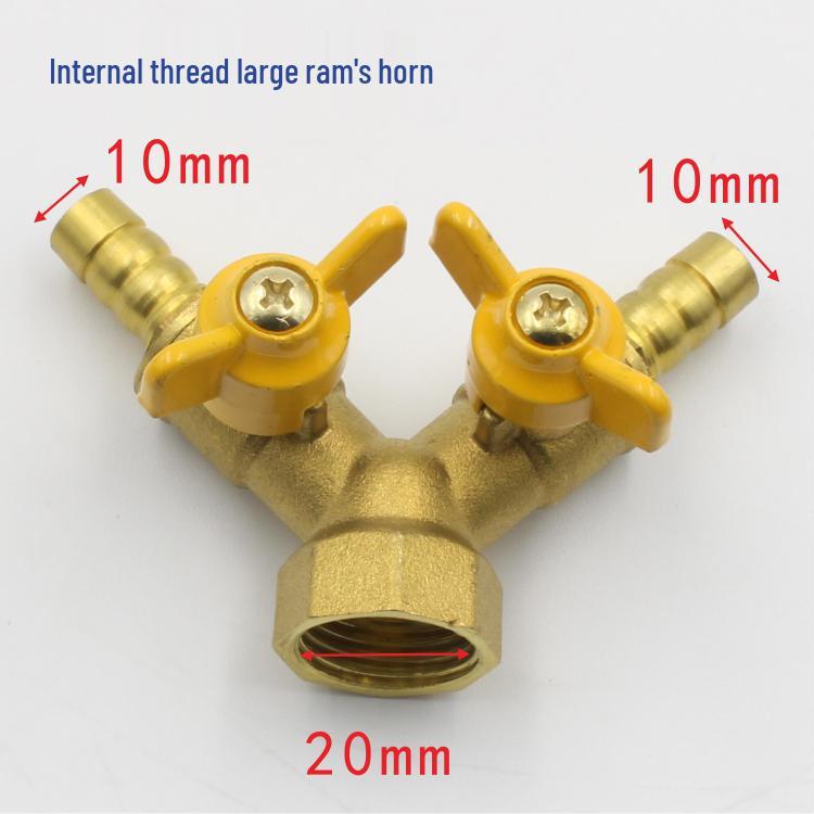 4-Point Yellow Natural Gas Ball Valve with Fine 3-Way Stem