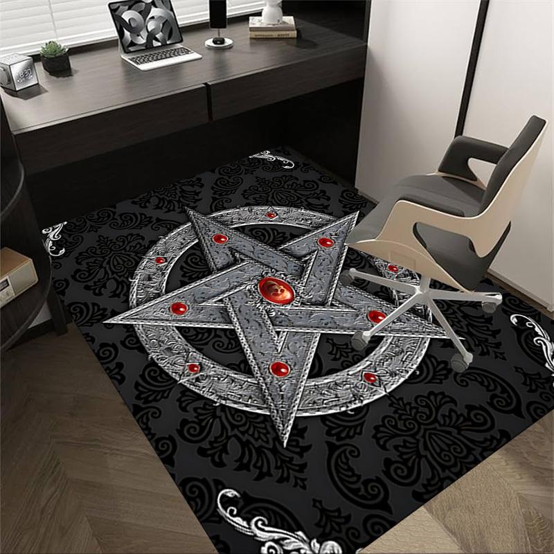 1PC Star Circle Extra Large Non Slip Floor carpet, Office, family, bedroom Large Area Rug Indoor Rugs, Vibrant Colors
